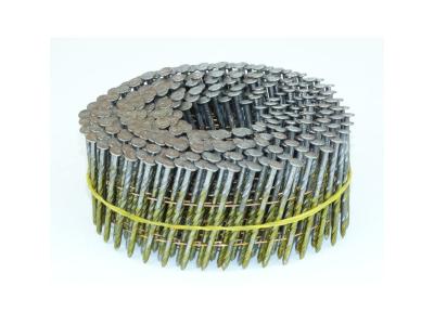 China Weld Wire Collated Coil Nails Round Head Galvanised 15 Degree 2.5 x 57mm For Fencing for sale