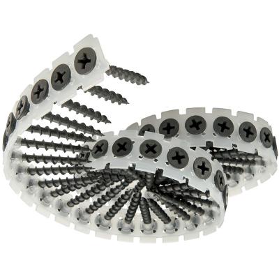China 75mm Collated Drywall Screws 8 Gauge 3 In Grey Phosphated Bugle Head for sale