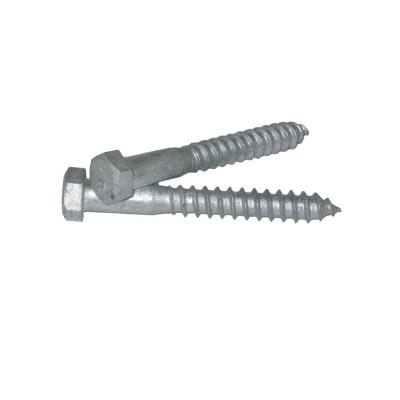 China 3/8-In X 4 inch Gray Galvanized Outdoor Screws Hot Dipped Exterior Lag Screws for sale