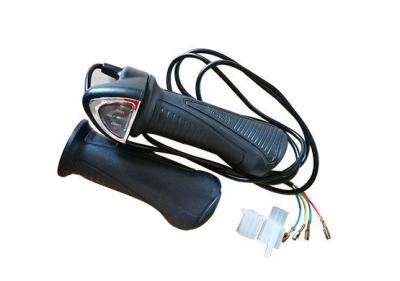 China 36v / 48v Ebike Twist Throttle With Battery Indicator Wuxing 61XDX , Electric Hand Throttle for sale