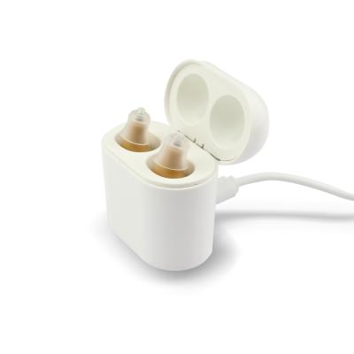 China 1.4cm Rechargeable Hearing Aids Mini Digital Invisible Hearing Aid CIC Small Sound Voice Amplifier Enhancer Left & Right for sale