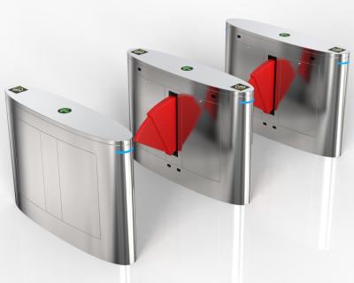 China Glass Swing Barrier Gate Turnstile Button IC RFID Card Control Mode for sale