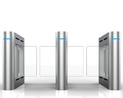 China Access Control Wing Gate Turnstile , Stainless Steel 600mm Swing Barrier Turnstile for sale