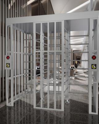 China Bar Full Height Turnstile Access Control Stainless Steel Safe Entry Door Gate for sale