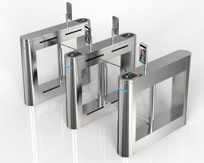 China Face Recognition Access Control Turnstile Gate Silver Color 50KG Inside for sale