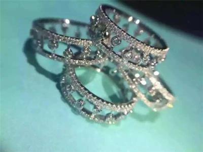 China El anillo de bodas del oro blanco del anillo 18K de la eternidad de Beers con los diamantes de VVS multa la joyería en venta