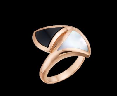 China   DIVAS’ DREAM ring in 18 kt pink gold ring with black onyx and mother of pearl. Ref. AN857049 for sale