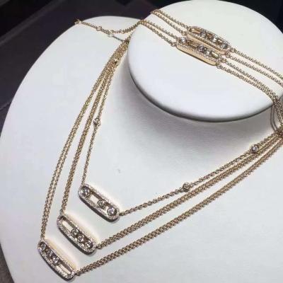 China Messika move diamond necklace in yellow gold paris fine jewelry worldwide shipping for sale
