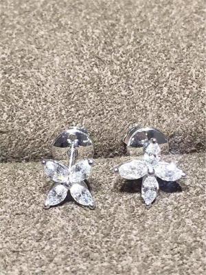 China   full  diamonds earring 18kt  gold  with white gold or yellow gold or pink gold for sale
