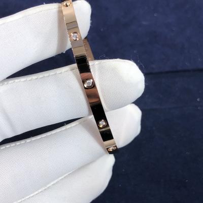 China Elegant Car tier 18k Gold Love Bracelet 10 Diamonds Vs Vvs Natural Diamonds Bracelet en venta