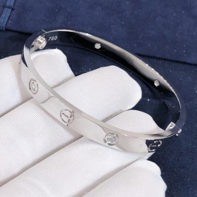 China High-End High Quality Elegant Amazing  Car Tier 18k LOVE Bracelet 4 Diamonds for sale