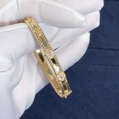 China Customization 18k Gold Van Cleef & Arpels PerléE Sweet Clovers Bracelet Medium Model for sale