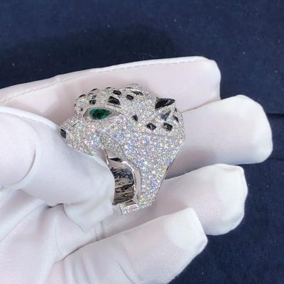 China Hot Selling Natural Diamond Jewelry 18k Gold Car Tier PanthèRe De Car tier Ring en venta