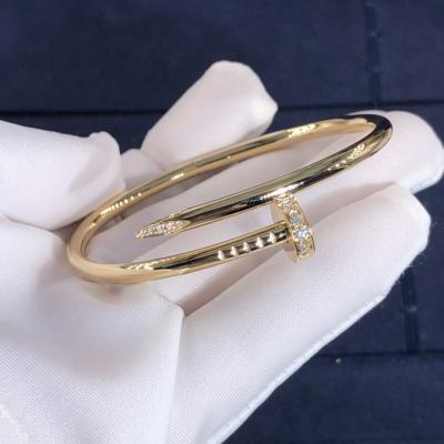 China New Fashion Jewelry Bracelet  Pure 18k Gold Cartie Juste Un Clou Bracelet With Natural Real Diamonds en venta