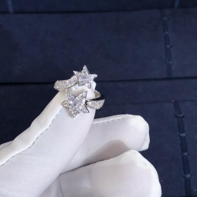 China New Fashion Fine Jewelry Pure 18k Gold Jewelry Chane L COMÈTE GÉODE  Vvs Natural  Diamonds Ring en venta