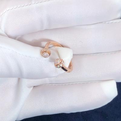 China High-End High Quality  Fine Jewelry Pure 18k Gold Jewelry Piaget Possession Open Ring Natural  Diamonds Ring for sale