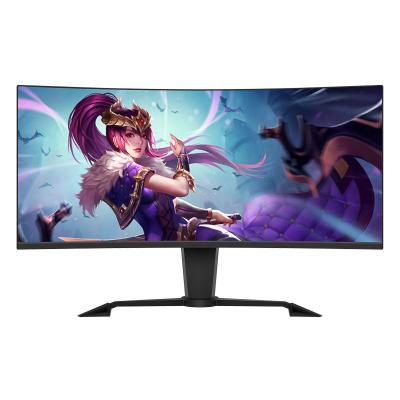 China Curved 4k 144hz 34inch Gaming Desktop Monitor Super Wide 1ms Freesync for sale