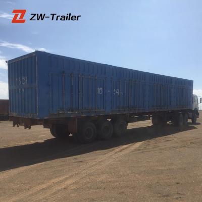 China 2018 low truck trailer price used 3 axle 53 feet dry van box trailers for sale for sale