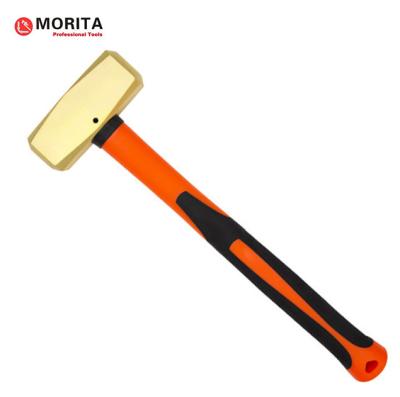 China Non sparking brass stone hammer with fiberglass handle, Non-Magnetic, Die-Forge, Corrosion Resistant, for sale