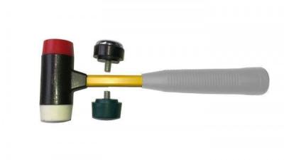 中国 多ヘッド ゴム製木槌のハンマーの鋼鉄ボディ4交換可能な頭部の容易な操作 販売のため