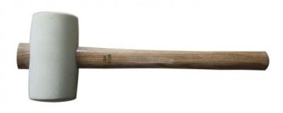 China Cabeza resistente de madera del caucho natural de agua del aceite de la manija del martillo de goma blanco del mazo en venta