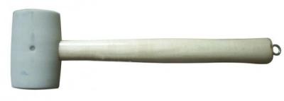 China 24oz 32oz White Non Marking Rubber Mallet Wooden Handle Easy Operation for sale
