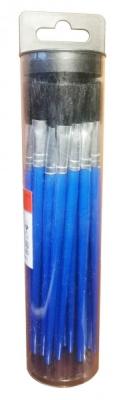 China Plastic Tube With Hanger Flux Brushes Bulk With Blue Plastic Handle 25 Pcs for sale