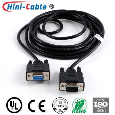 China D-SUB 9Pin Male To Female 28AWG Computer Monitor Connection Cable for sale