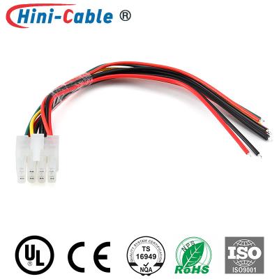 China 12V Power Supply Tinned End 2x4Pin Medical Wire Cable for sale