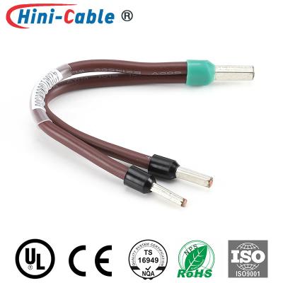 China Twin Cord End Terminals(TEN 6014) to Cord End Plug Terminals(E6012) Power Output Wire for sale