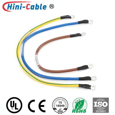 China Double Non insulated Ring Terminals 6.0mm2 Custom Power Cable for sale