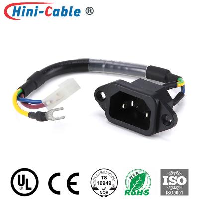 China AC INLET Female Socket To VH3.96 3Pin Custom Power Cable for sale