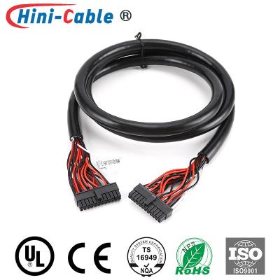 China Molex Pitch 3.0mm 2x12Pin Female Shielded Wire Harness VDE for sale