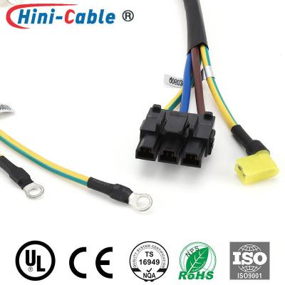 China UL1015 18AWG Automotive Cable Harness 3pin Female Ring Terminals for sale