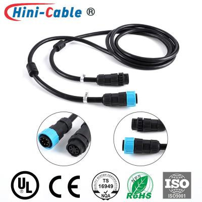 China 16AWG XLPE Waterproof Plug Extension Cable 6pin Molded Injection for sale