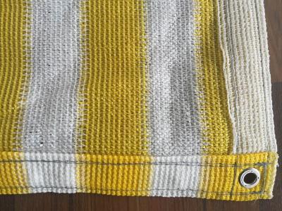 Китай Желтая и белая анти- Uv сеть тени балкона, Hdpe связала плетение Raschel продается