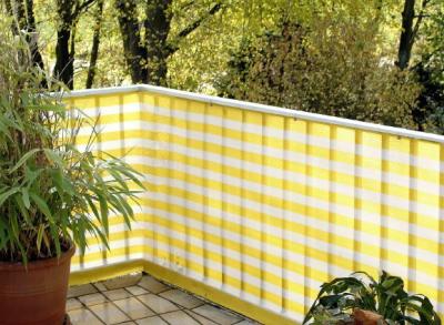 Chine Filet jaune et blanc de HDPE de balcon d'ombre avec l'OEM résistant UV à vendre