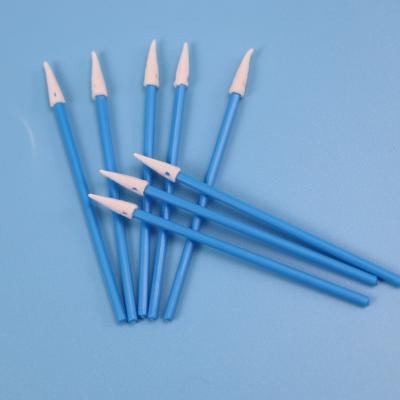 China Rigid PP Stick Sharp Pointed Sponge Foam Tip ESD Cleanroom Swab For Factory Cleaning for sale