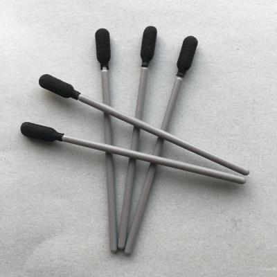 China Semiconductor Lint Free Q Tips Black Foam Grey Stick Super Absorbent for sale