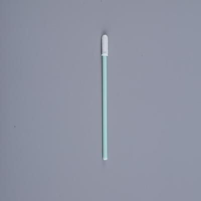 China Semiconductor Cleaning Anti Static Swabs Thin Head White Foam Green Stick for sale