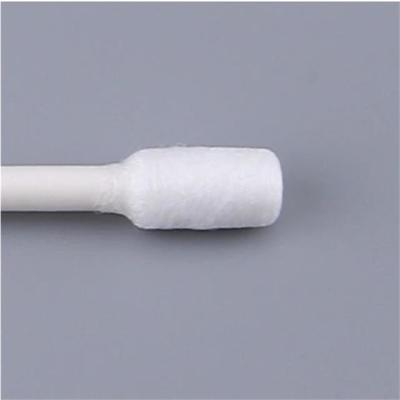 Cina Tampone industriale del germoglio del cotone di pulizia, tamponi di cotone lunghi del bastone della testa piatta sottile in vendita