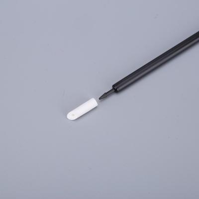 China Beveled PU Clean Room Cotton Swabs , Disposable Swabs Black PP Stick for sale