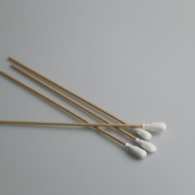 China Polyester Industrial Cotton Swab Precision Tip Lint Free Wooden Handle for sale