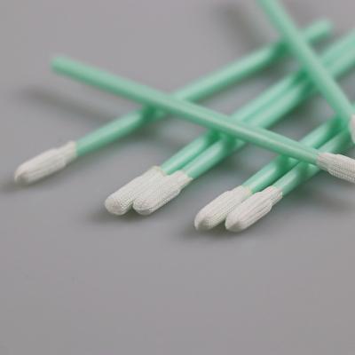 China China Manufacture Industrial Green Handle Disposable Polyester Swabs For Electronics for sale