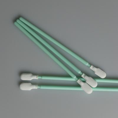 China Cleanroom Disposable 102mm Length Industrial Double Layer Polyester Cleaning Swab Sticks for sale