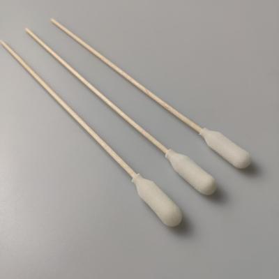 China Medical 150mm 6 Inch Foam Covered Wooden Cotton Swab for sale