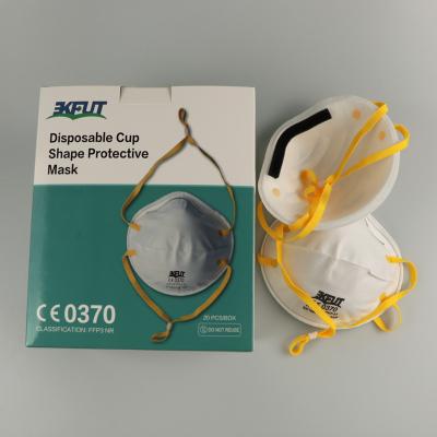 中国 白い3D設計ヘッドバンドが付いている使い捨て可能なマスクFFP3 販売のため