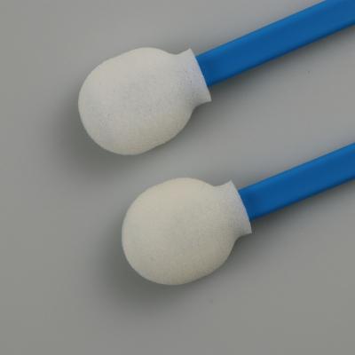 China Lollipop Round Sponge Head Disposable Lint Free Swabs Blue Stick for sale