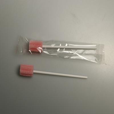 China No DOP Disposable Sterile Foam Tipped Oral Cleaning Swabs for sale
