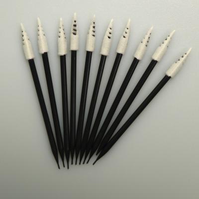 China Lint Free Spiral Pointed Foam Tip Swabs Applicators 76mm Length for sale